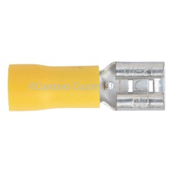 Sealey Terminals 100 Pack Push On 6.3mm Female Yellow